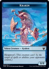 Kraken // Satyr Double-Sided Token [Theros Beyond Death Tokens] Magic: The Gathering