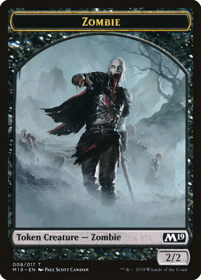 Zombie Token [Core Set 2019 Tokens] Magic: The Gathering