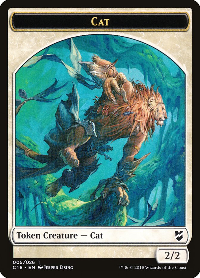 Angel // Cat Double-Sided Token [Commander 2018 Tokens] Magic: The Gathering