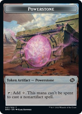Powerstone // Golem Double-Sided Token [The Brothers' War Tokens] Magic: The Gathering