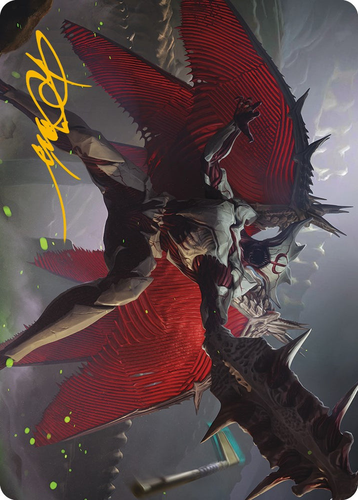 Phyrexian Vindicator Art Card (Gold-Stamped Signature) [Phyrexia: All Will Be One Art Series] Magic: The Gathering