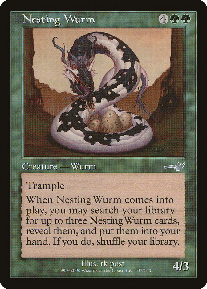 Nesting Wurm [Nemesis] Magic: The Gathering