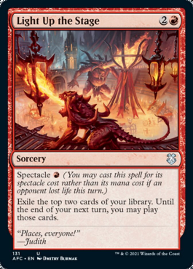 Light Up the Stage [Dungeons & Dragons: Adventures in the Forgotten Realms Commander] Magic: The Gathering