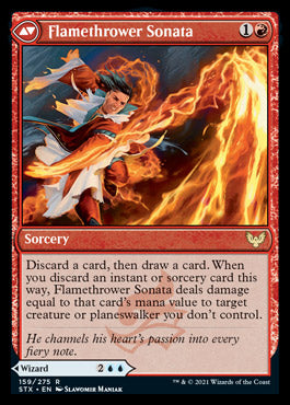 Torrent Sculptor // Flamethrower Sonata [Strixhaven: School of Mages] Magic: The Gathering