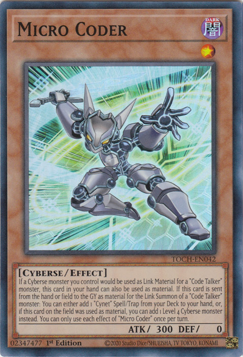 Micro Coder [TOCH-EN042] Super Rare Yu-Gi-Oh!