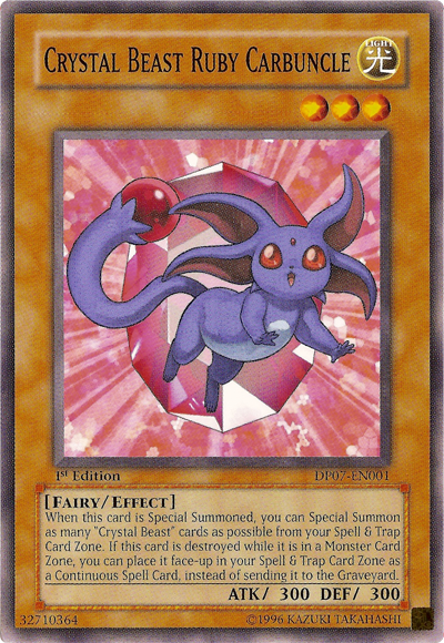 Crystal Beast Ruby Carbuncle [DP07-EN001] Common Yu-Gi-Oh!