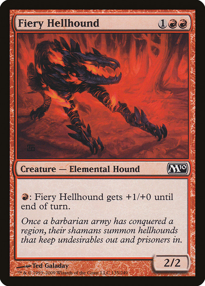 Fiery Hellhound [Magic 2010] Magic: The Gathering
