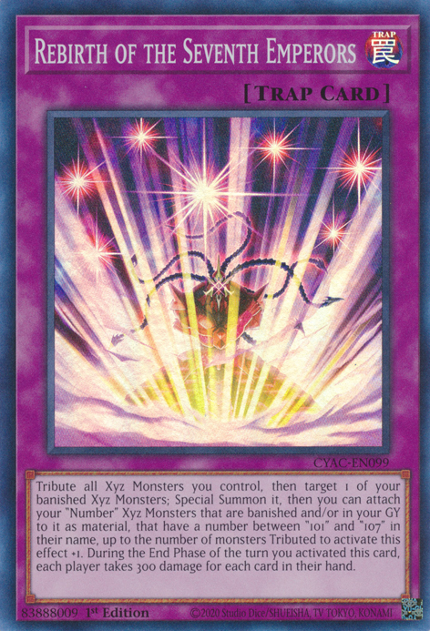 Rebirth of the Seventh Emperors [CYAC-EN099] Super Rare Yu-Gi-Oh!