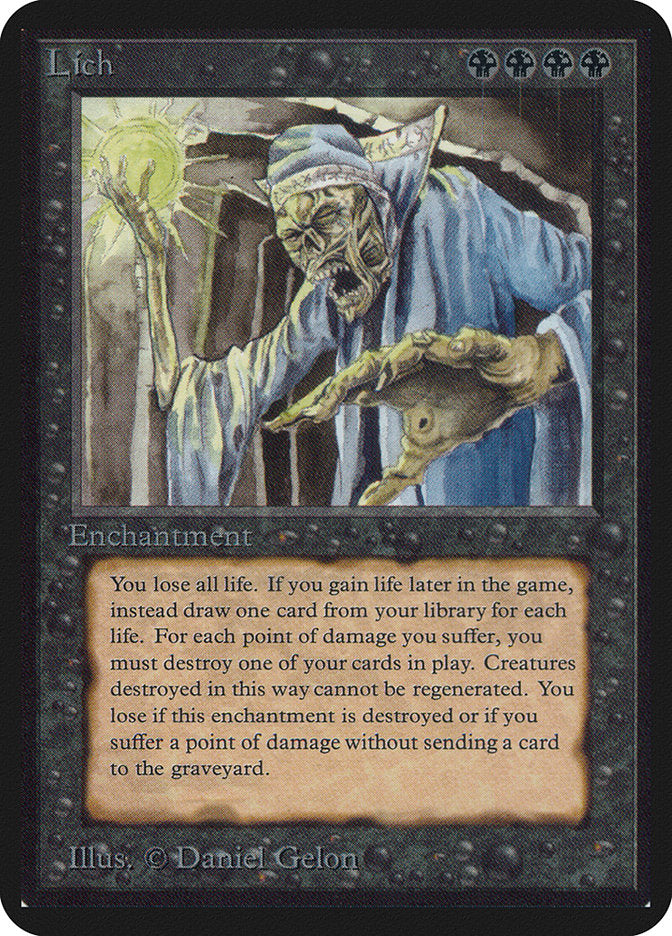 Lich [Alpha Edition] Magic: The Gathering