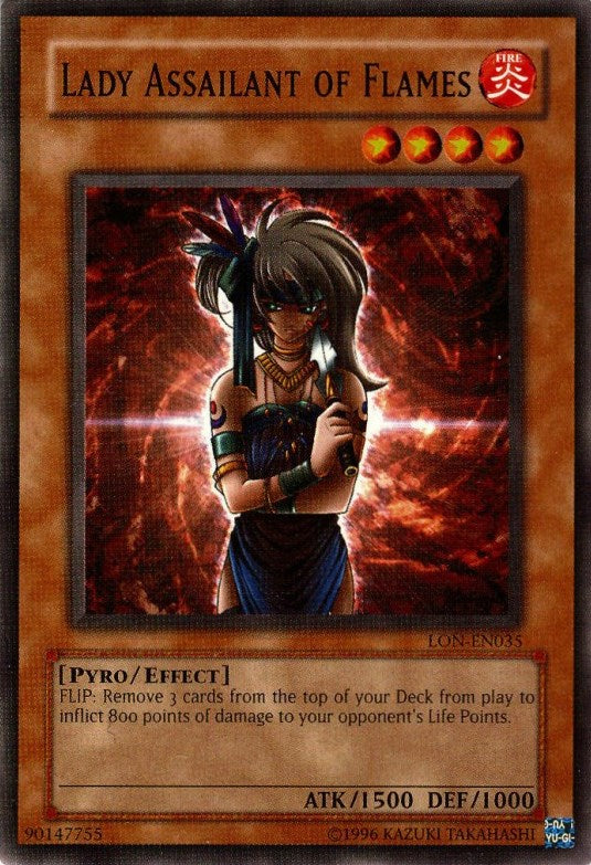 Lady Assailant of Flames [LON-EN035] Common Yu-Gi-Oh!