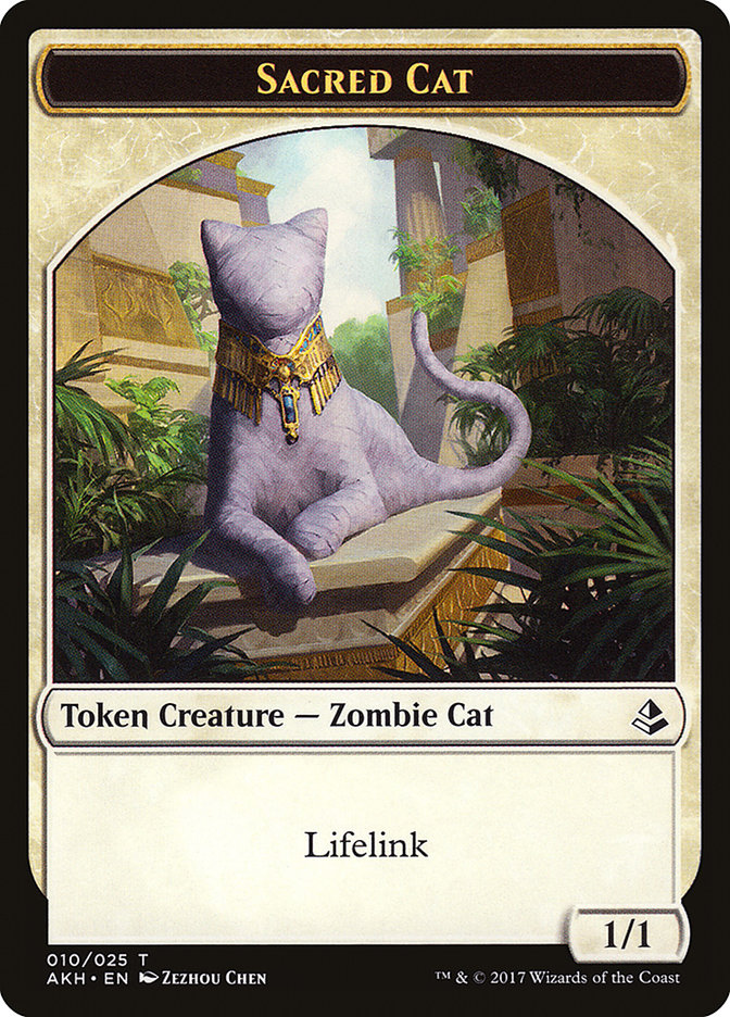 Sacred Cat Token [Amonkhet Tokens] Magic: The Gathering