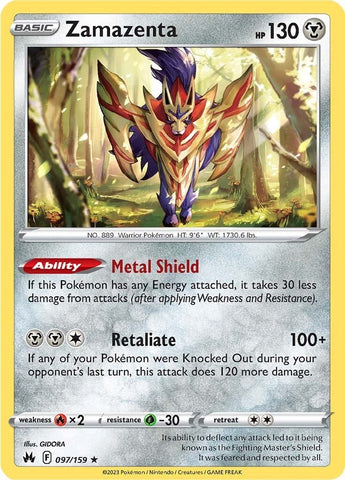 Zamazenta (097/159) [Sword & Shield: Crown Zenith] Pokémon