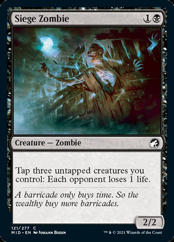 Siege Zombie [Innistrad: Midnight Hunt] Magic: The Gathering