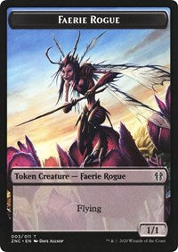 Faerie Rogue // Goblin Rogue Double-Sided Token [Zendikar Rising Commander Tokens] Magic: The Gathering