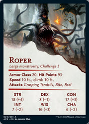 Roper Art Card (Gold-Stamped Signature) [Dungeons & Dragons: Adventures in the Forgotten Realms Art Series] Magic: The Gathering