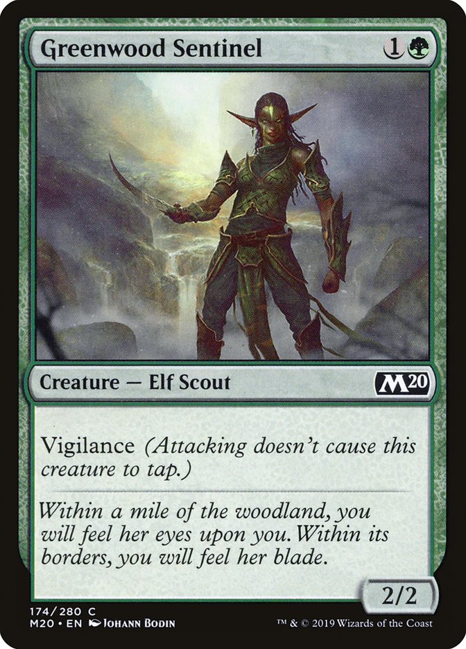 Greenwood Sentinel [Core Set 2020] Magic: The Gathering