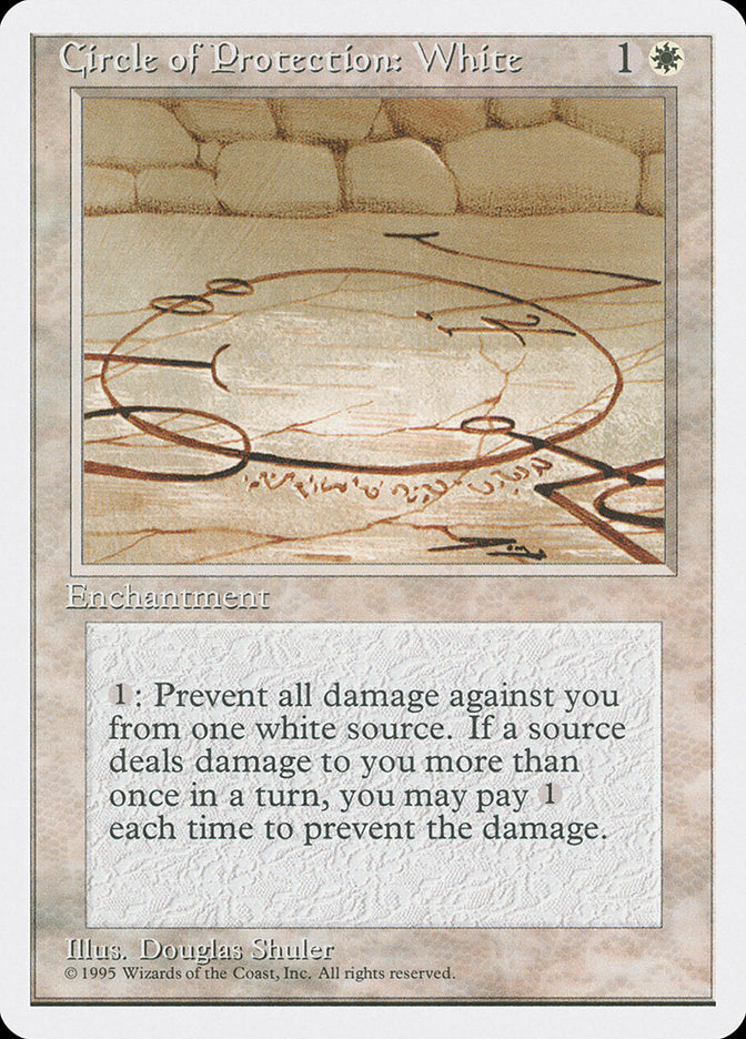 Circle of Protection: White [Fourth Edition] Magic: The Gathering
