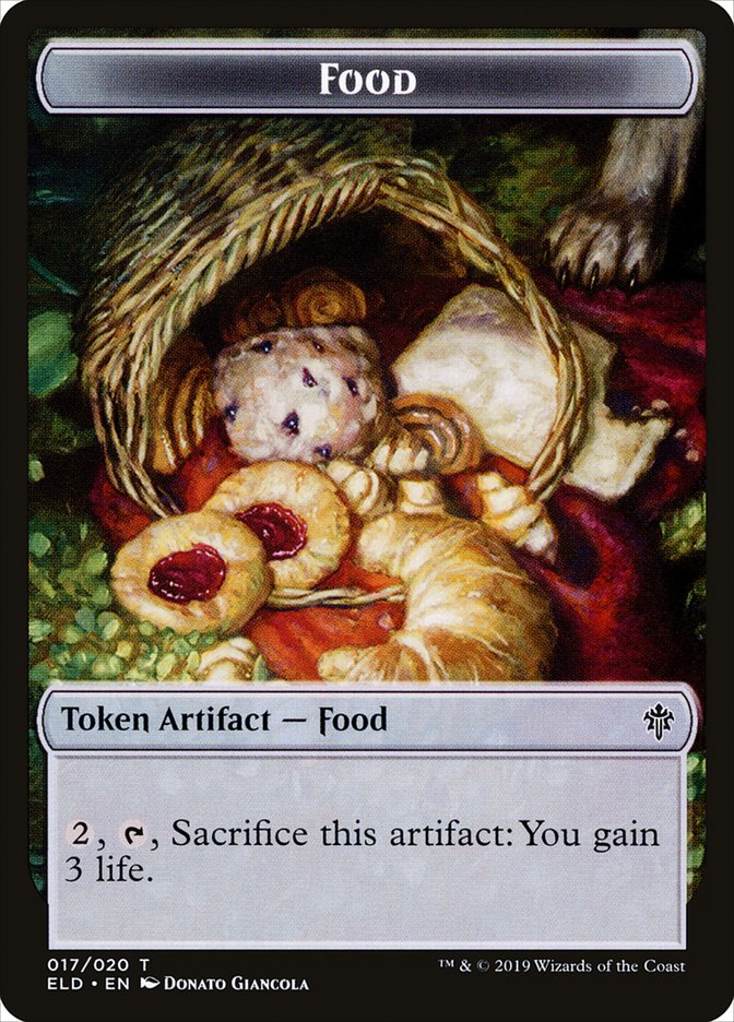 Bear // Food (17) Double-Sided Token [Throne of Eldraine Tokens] Magic: The Gathering
