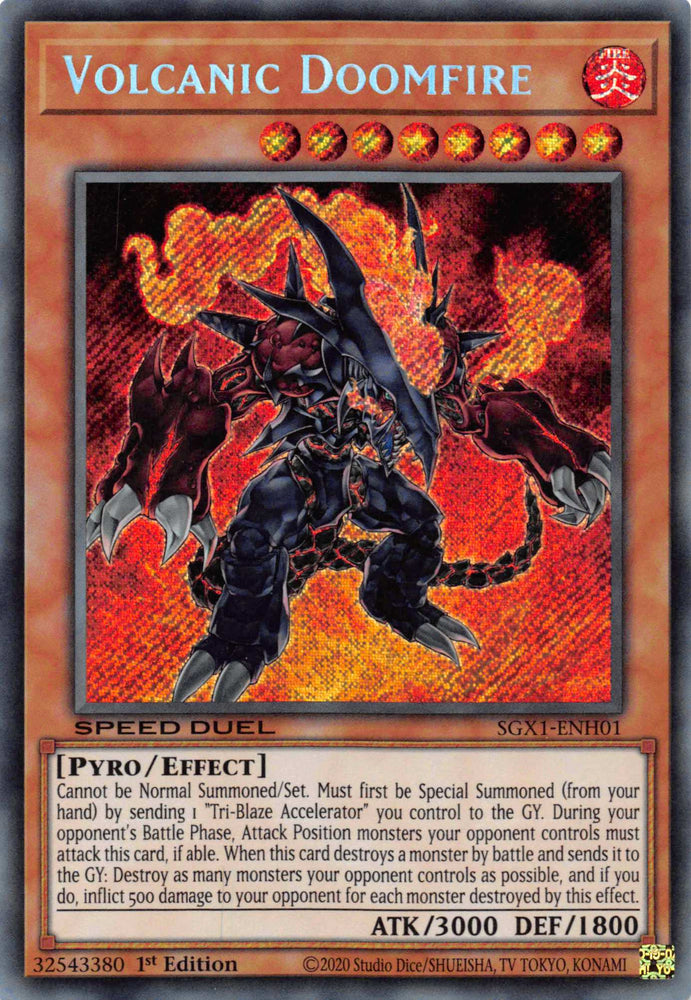 Volcanic Doomfire [SGX1-ENH01] Secret Rare Yu-Gi-Oh!