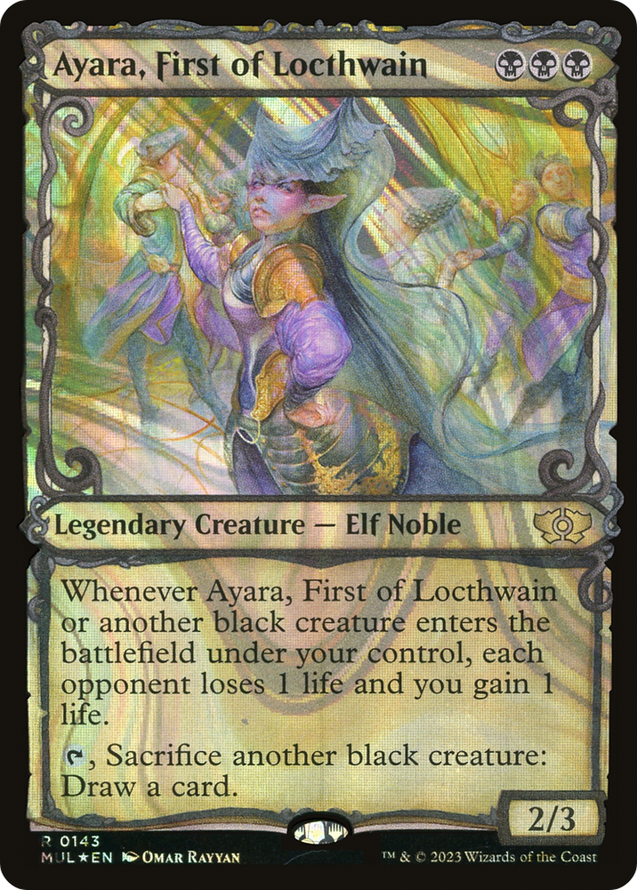 Ayara, First of Locthwain (Halo Foil) [Multiverse Legends] Magic: The Gathering