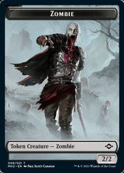 Clue (14) // Zombie Double-Sided Token [Modern Horizons 2 Tokens] Magic: The Gathering