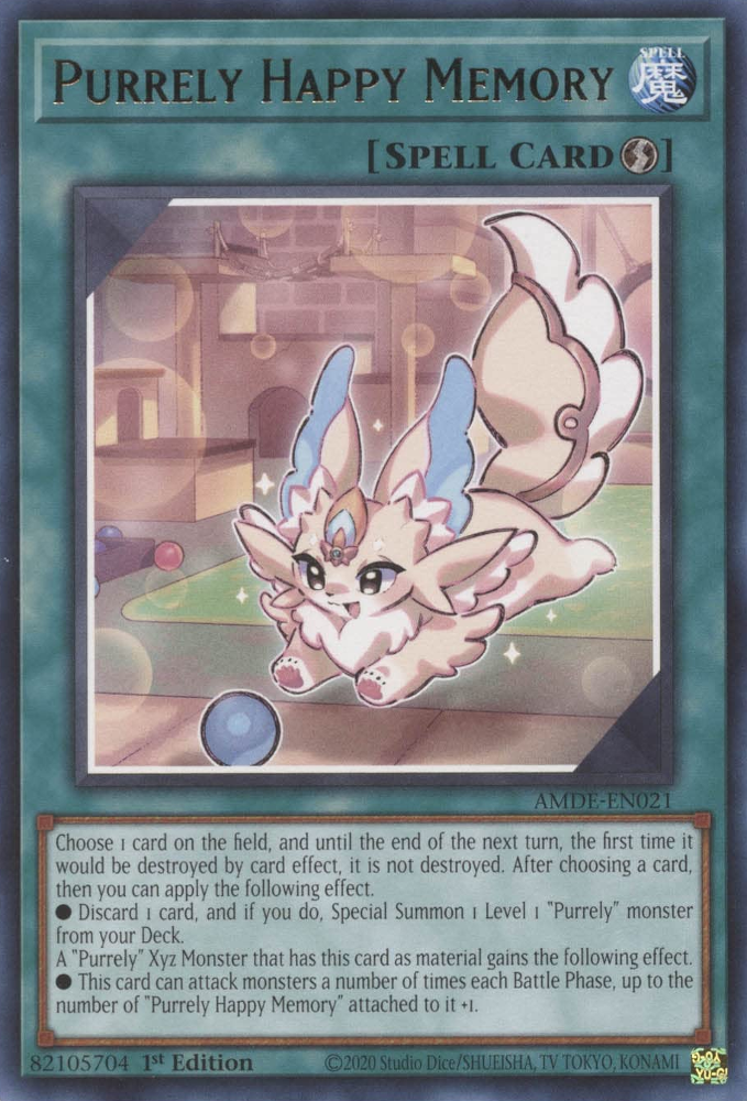 Purrely Happy Memory [AMDE-EN021] Rare Yu-Gi-Oh!