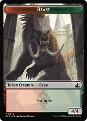Saproling // Beast Double-Sided Token [Ravnica Remastered Tokens] Magic: The Gathering