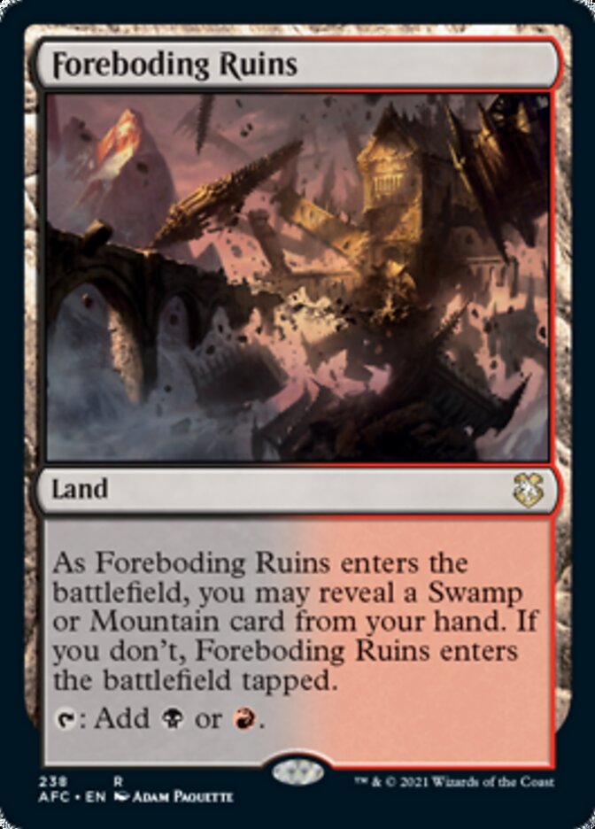 Foreboding Ruins [Dungeons & Dragons: Adventures in the Forgotten Realms Commander] Magic: The Gathering