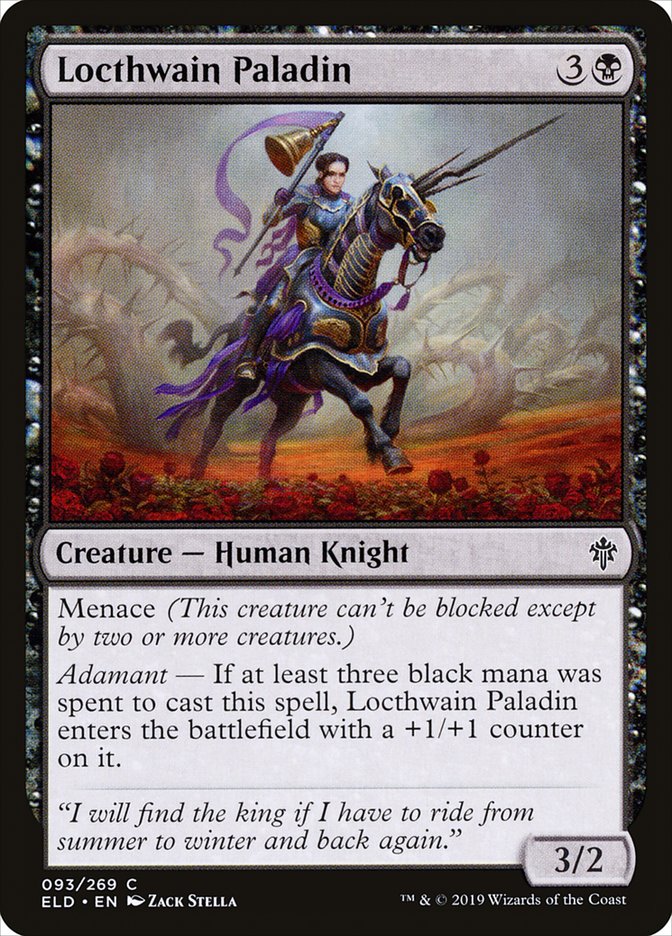 Locthwain Paladin [Throne of Eldraine] Magic: The Gathering