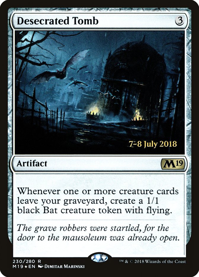 Desecrated Tomb [Core Set 2019 Prerelease Promos] Magic: The Gathering