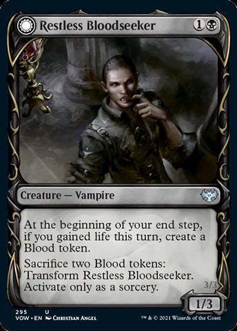 Restless Bloodseeker // Bloodsoaked Reveler (Showcase Fang Frame) [Innistrad: Crimson Vow] Magic: The Gathering