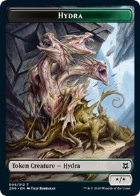 Hydra // Kor Warrior Double-Sided Token [Zendikar Rising Tokens] Magic: The Gathering