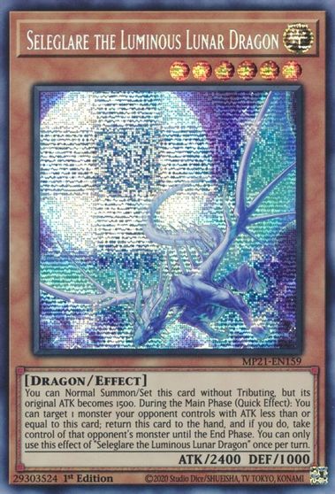 Seleglare the Luminous Lunar Dragon [MP21-EN159] Prismatic Secret Rare Yu-Gi-Oh!