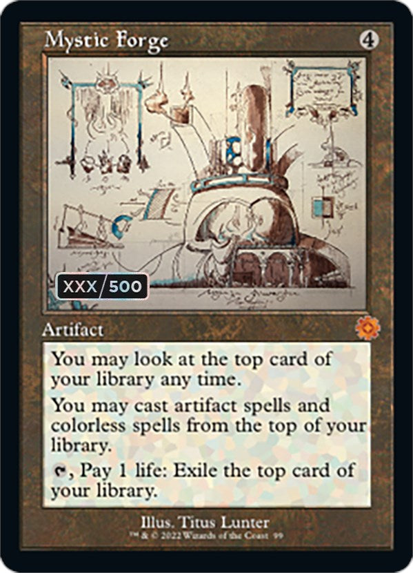 Mystic Forge (Retro Schematic) (Serial Numbered) [The Brothers' War Retro Artifacts] Magic: The Gathering