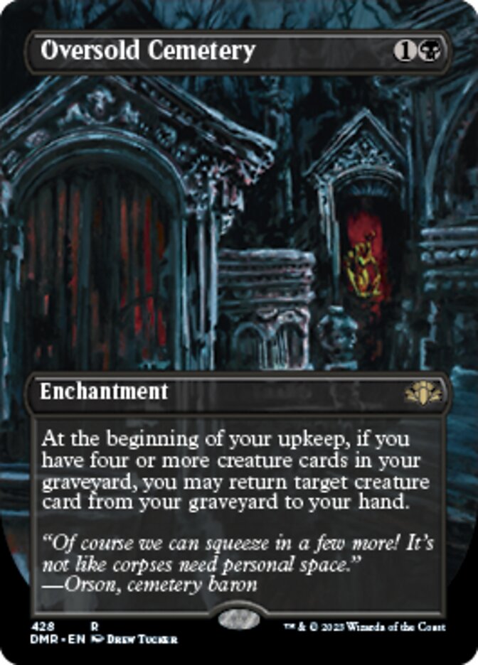 Oversold Cemetery (Borderless Alternate Art) [Dominaria Remastered] Magic: The Gathering