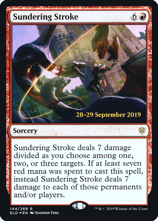 Sundering Stroke [Throne of Eldraine Prerelease Promos] Magic: The Gathering