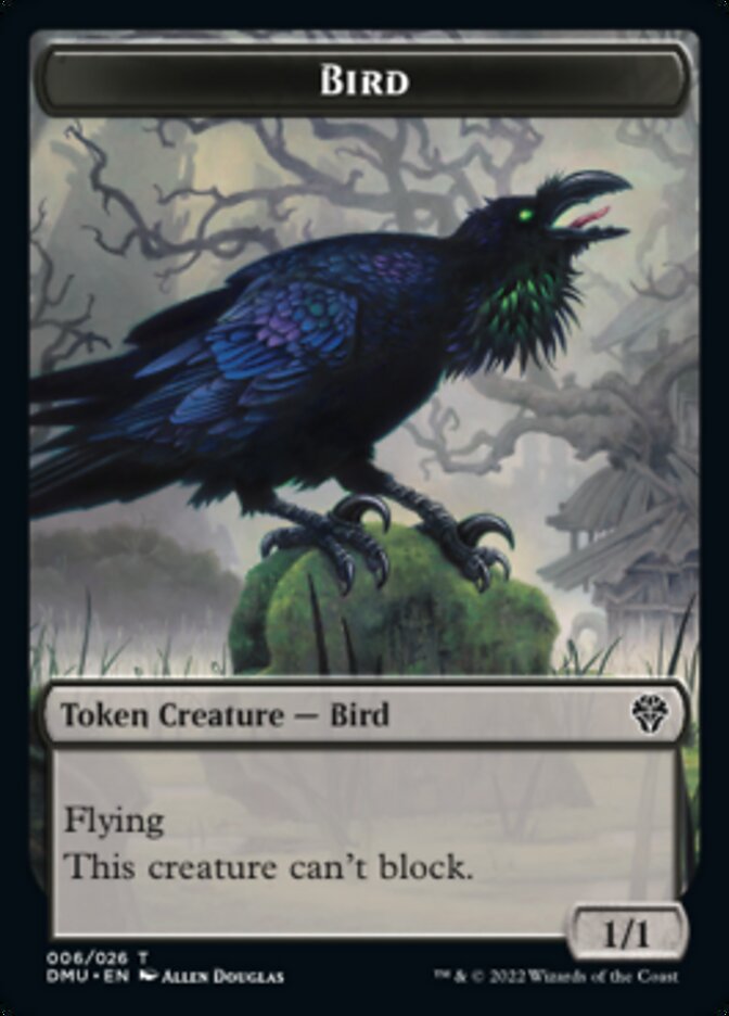 Bird Token (006) [Dominaria United Tokens] Magic: The Gathering