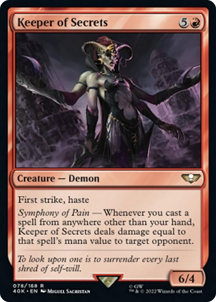 Keeper of Secrets (Surge Foil) [Warhammer 40,000] Magic: The Gathering