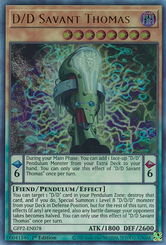 D/D Savant Thomas [GFP2-EN078] Ultra Rare Yu-Gi-Oh!