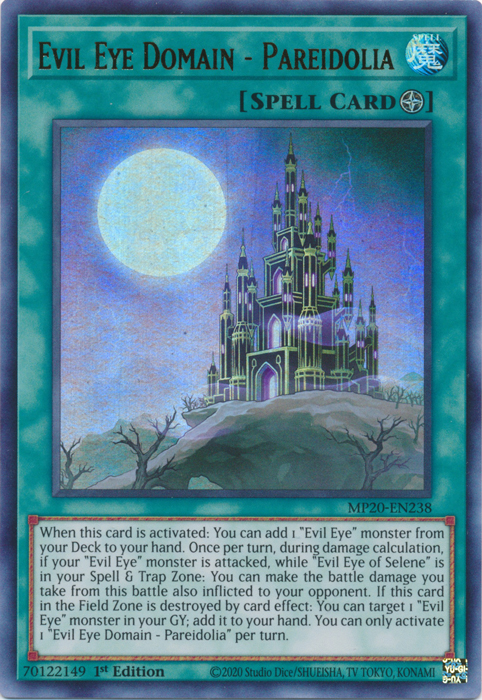 Evil Eye Domain - Pareidolia [MP20-EN238] Ultra Rare Yu-Gi-Oh!