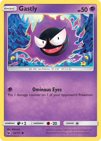 Gastly (36/111) [Sun & Moon: Crimson Invasion] Pokémon