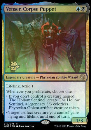 Venser, Corpse Puppet [Phyrexia: All Will Be One Prerelease Promos] Magic: The Gathering