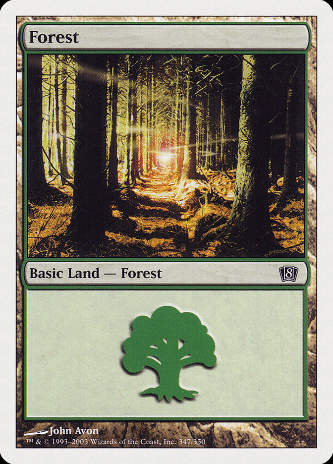 Forest (347) [Eighth Edition] Magic: The Gathering