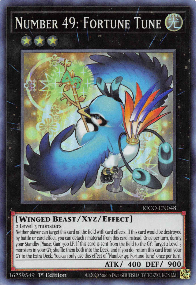 Number 49: Fortune Tune [KICO-EN048] Super Rare Yu-Gi-Oh!