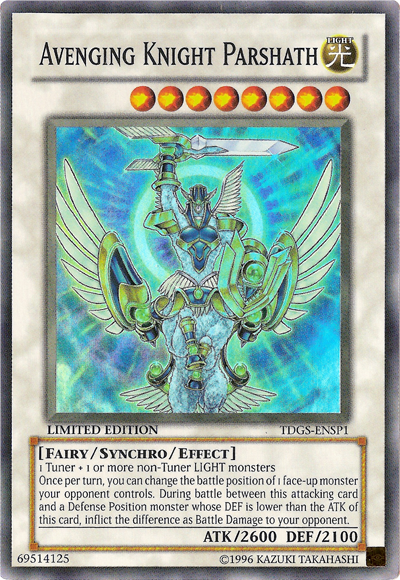 Avenging Knight Parshath [TDGS-ENSP1] Super Rare Yu-Gi-Oh!