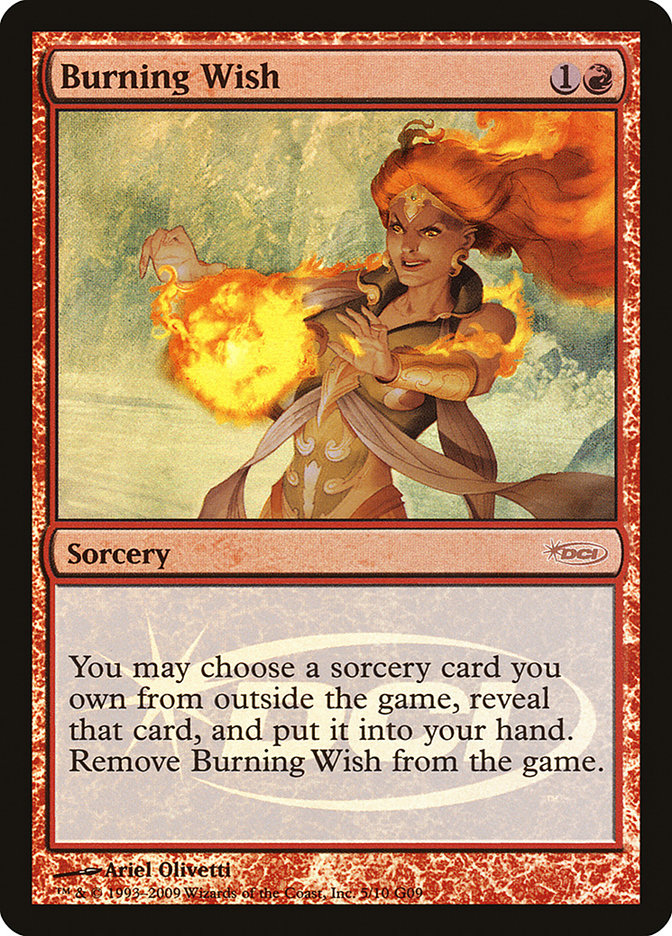 Burning Wish [Judge Gift Cards 2009] Magic: The Gathering