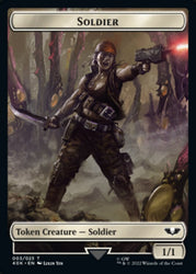 Soldier (003) // Sicarian Infiltrator Double-Sided Token [Warhammer 40,000 Tokens] Magic: The Gathering