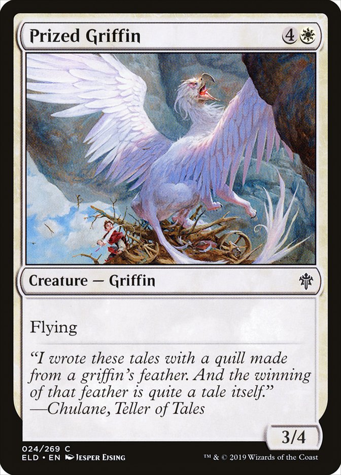 Prized Griffin [Throne of Eldraine] Magic: The Gathering