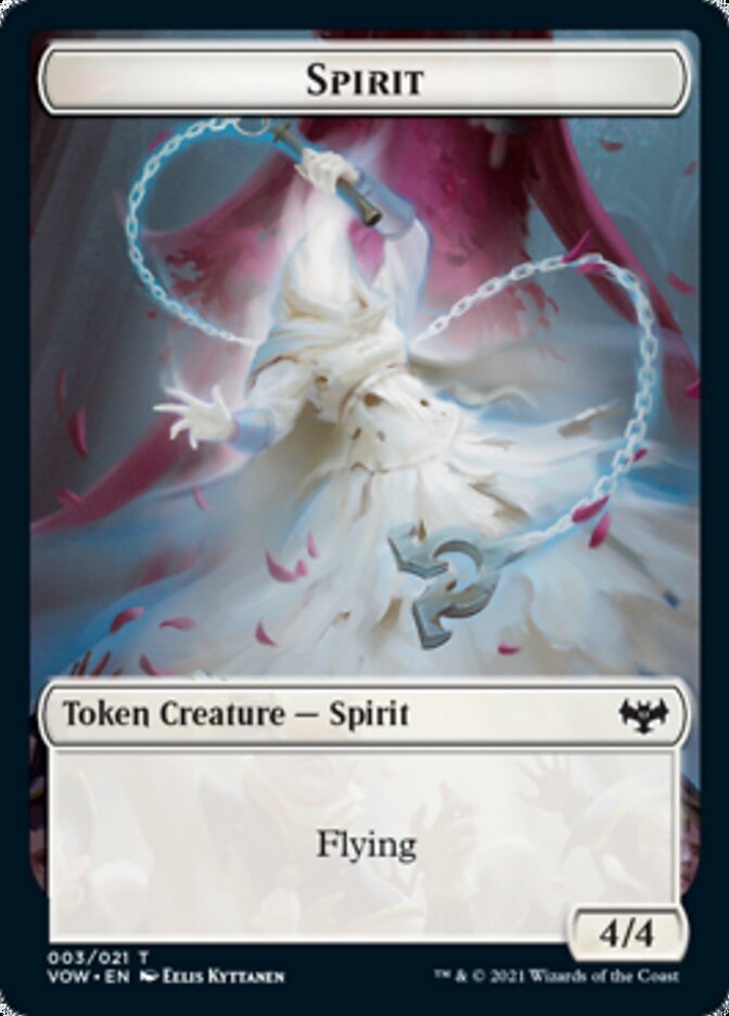 Spirit Token (003) [Innistrad: Crimson Vow Tokens] Magic: The Gathering