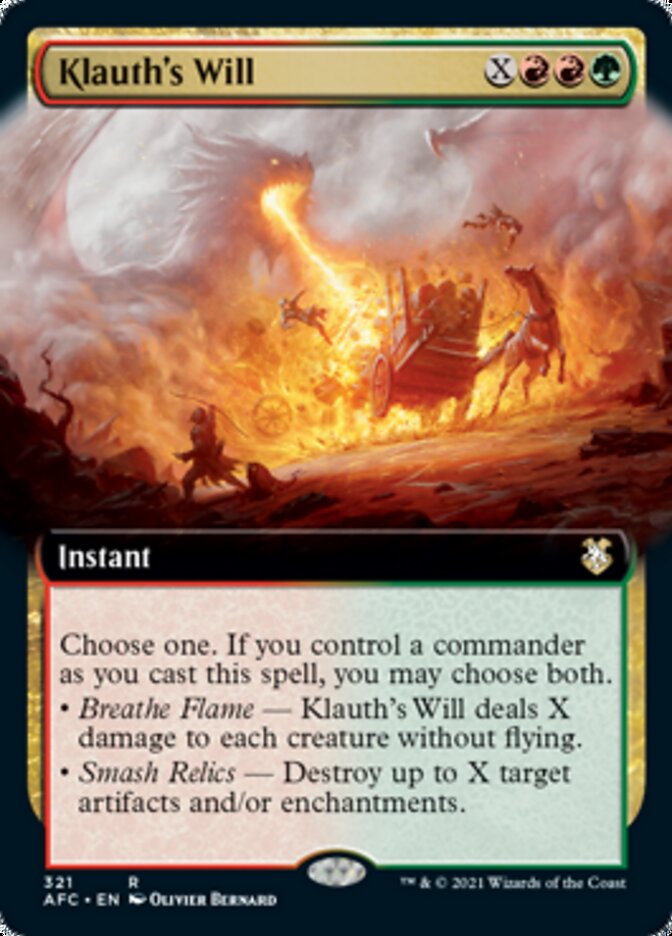 Klauth's Will (Extended Art) [Dungeons & Dragons: Adventures in the Forgotten Realms Commander] Magic: The Gathering
